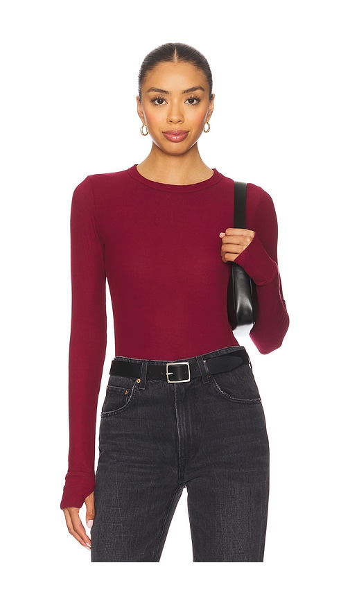 Michael Lauren Alick Long Sleeve Fitted Top