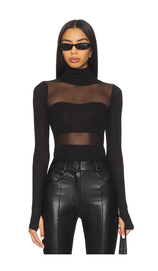 Michael Lauren Rem Long Sleeve Fitted Turtleneck Top
