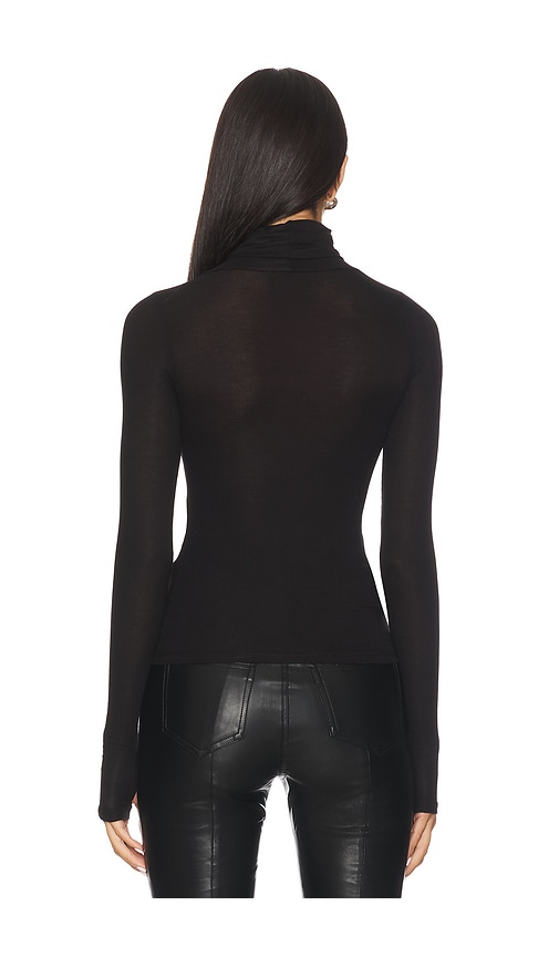  Michael Lauren Rem Long Sleeve Fitted Turtleneck Top En Color Negro Talla L  (también En M, S, Xl, Xs). 