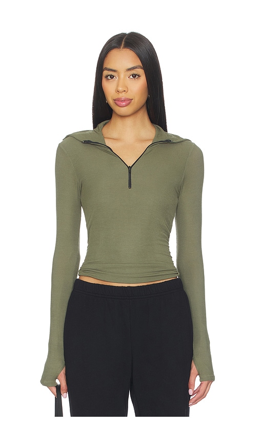 Michael Lauren Jove Long Sleeve Half Zip Top