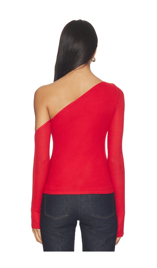  Michael Lauren Asymmetrisches, Figurbetontes Top Mit Cut-out-schultern Magdaleno In Red. Größe S. Also In Xs, M, L, Xl. 