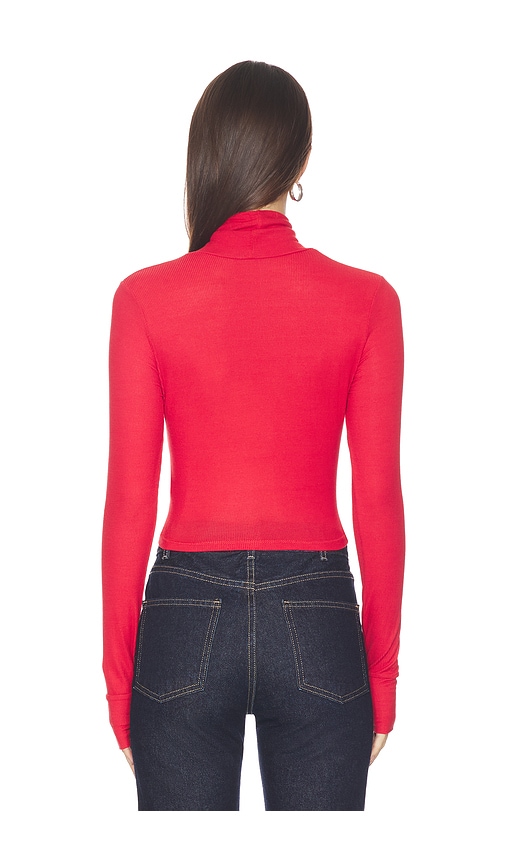  Michael Lauren Verkürztes Top Mit Rollkragen Cormac In Red. Größe Xs. Also In S, M, L, Xl. 
