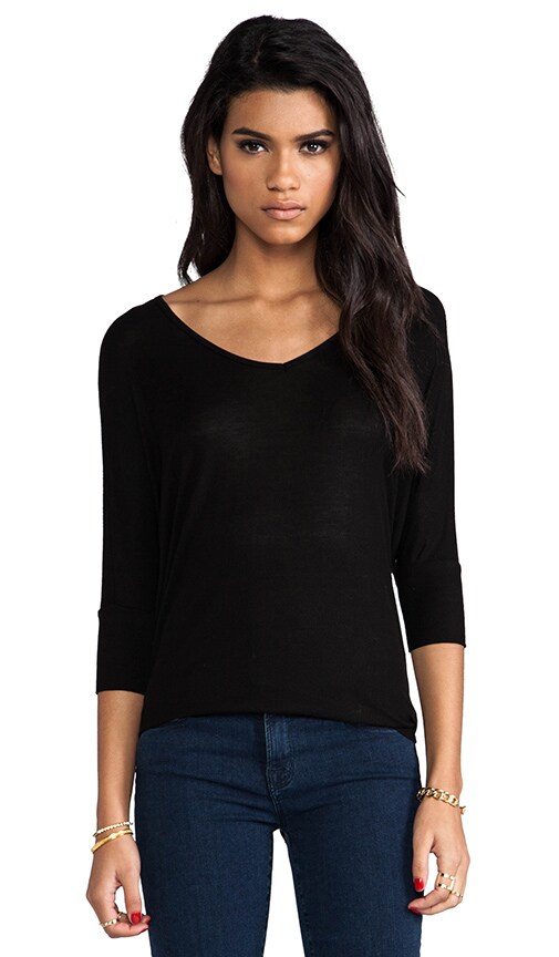 Dylan Ribbed Oversized V Tee