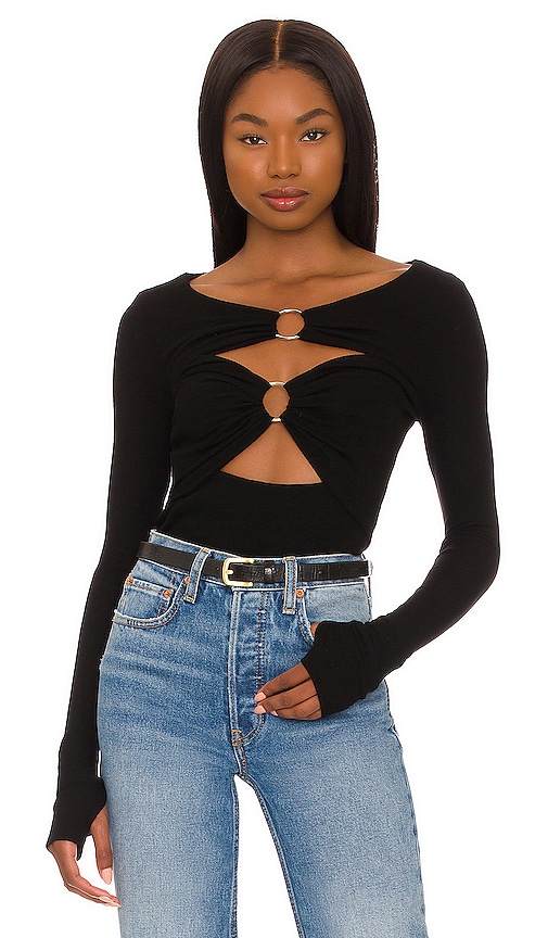 Black Mike crop top, Lace-up crop top