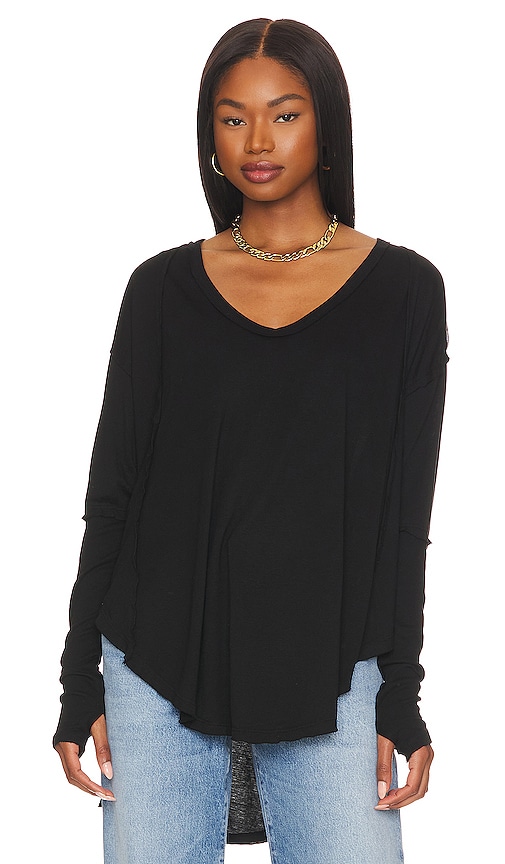 Michael Lauren Sparta Long Sleeve Tee in Black