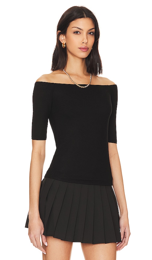 Shop Michael Lauren Carleton Off Shoulder Top In Black