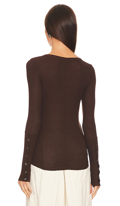  Michael Lauren Oberteil Mit Druckknopfverschluss An Den ärmelabschlüssen Sorento In Chocolate. Größe Xs. Also In S, M, L, Xl, Xxl. 