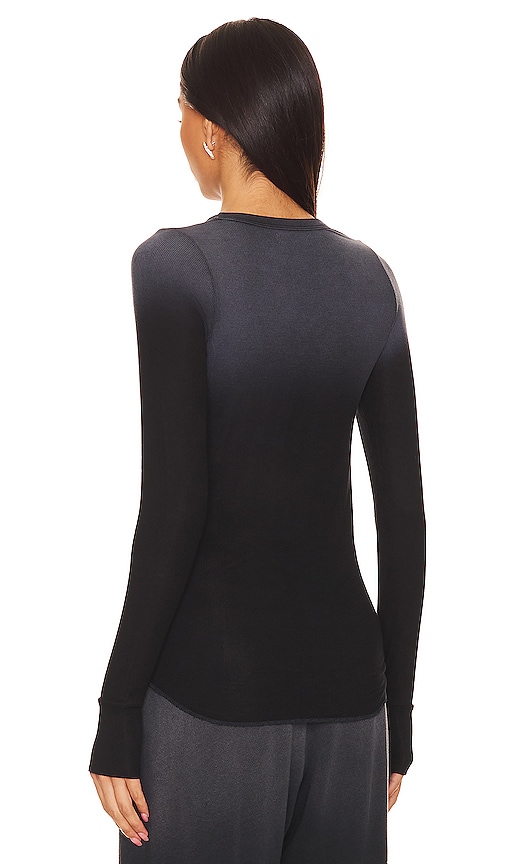  Michael Lauren Langarmoberteil Im Ombré-look Mit Rippstruktur Alick In Black. Größe S. Also In Xs, M, L, Xxl/2x. 