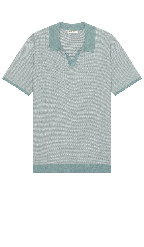 Shop Marine Layer Liam Sweater Polo In Topaz & Vapor