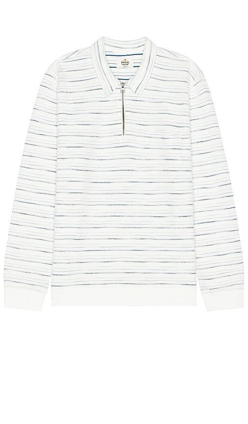 Shop Marine Layer Boucle Sweater In Natural Multi Stripe