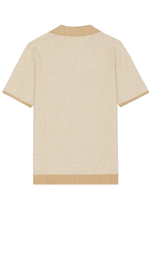 Shop Marine Layer Liam Sweater Polo In Sable & Ivory
