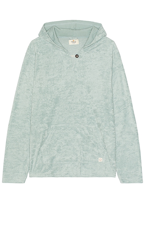 Sweat à Capuche Femme Faherty Whitewater Beach Terry, Bleu, Taille M, Style Baja, Très Bon état