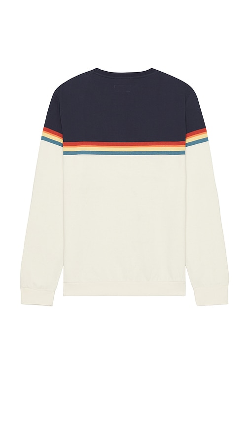 Shop Marine Layer Signature Fleece Colorblock Crewneck Sweatshirt In Grey