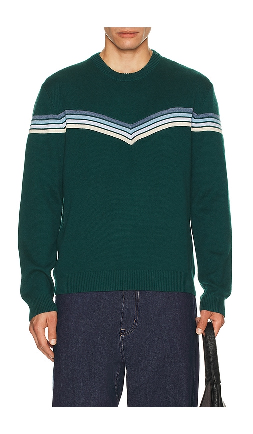 Marine Layer Chevron Varsity Crew Sweater