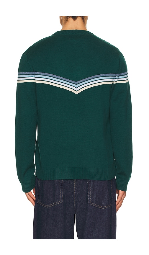  Marine Layer Chevron Varsity Crew Sweater In Green. Size S. Also In M, L, Xl/1x. 