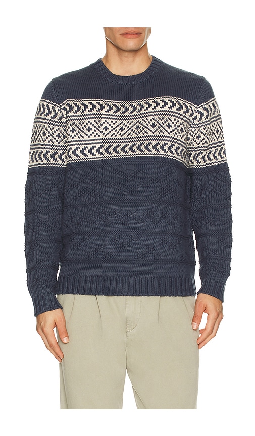 Marine Layer Textured Fair Isle Sweater
