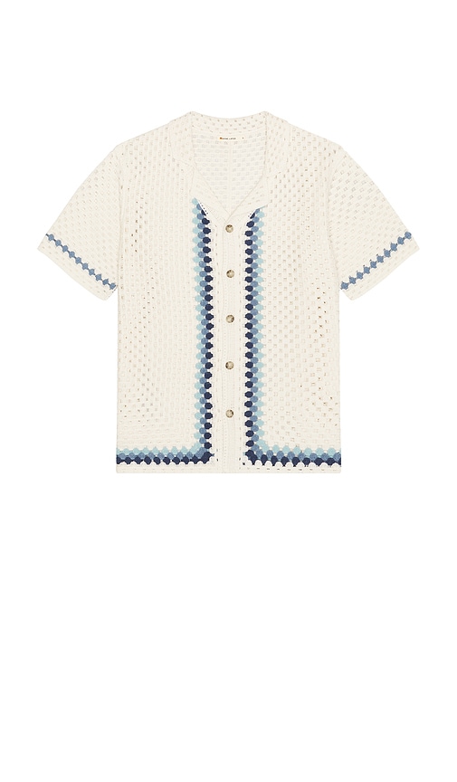 Archive Ace Crochet Resort Shirt in Beige. - size M (also in S, XL/1X) - Marine Layer - Modalova