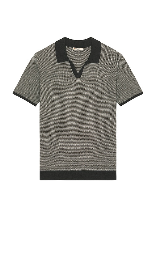 Marine Layer Liam Sweater Polo Charcoal In Black