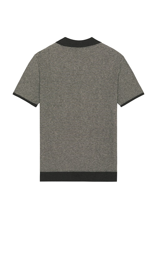 Marine Layer Liam Sweater Polo Charcoal In Black
