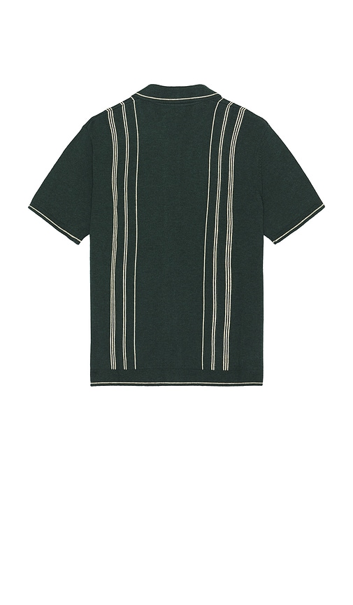 Marine Layer Varsity Sweater Button Down In Green