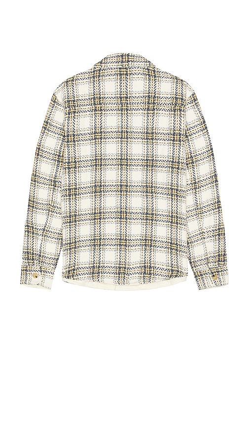 Marine Layer Max Plaid Cotton Twill Overshirt In Brown
