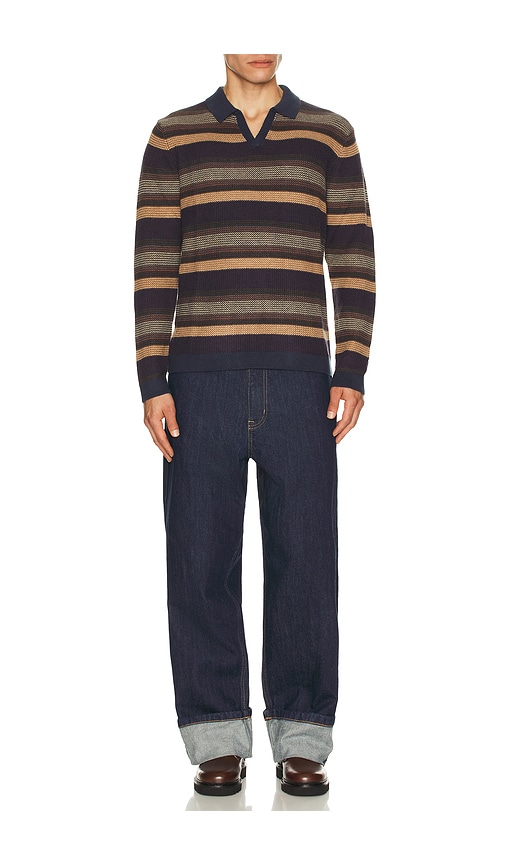  Marine Layer Polo-sweater Liam In Brown. Größe S. Also In Xl/1x. 