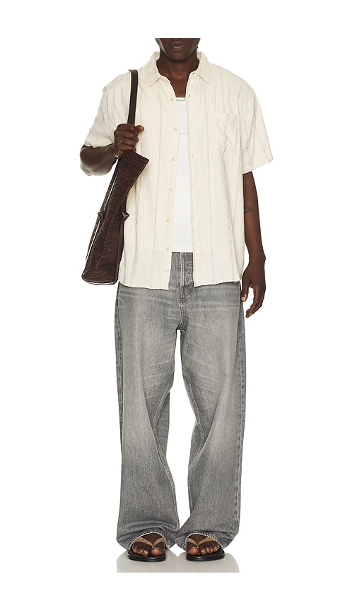  Marine Layer Hemd Classic Stretch Selvage In Cream. Größe S. Also In M, L, Xl/1x. 