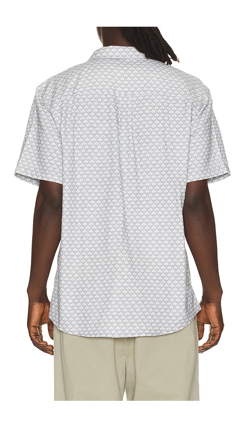 Marine Layer Stripe Short Sleeve Selvage Button-up Shirt In Multi