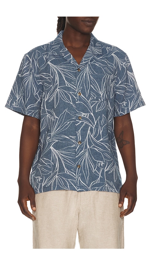 Marine Layer Jacquard Linen Resort Shirt