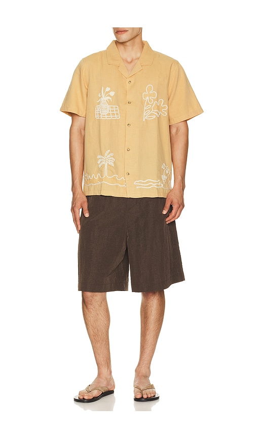 Marine Layer Sol Embroidered Resort Shirt | Thumbnail 3 Marine Layer Sol Embroidered Resort Shirt | Thumbnail 3