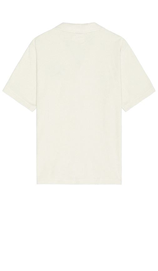 Shop Marine Layer Resort Short Sleeve Terry Out Resort Shirt In Natural Splash Graphic