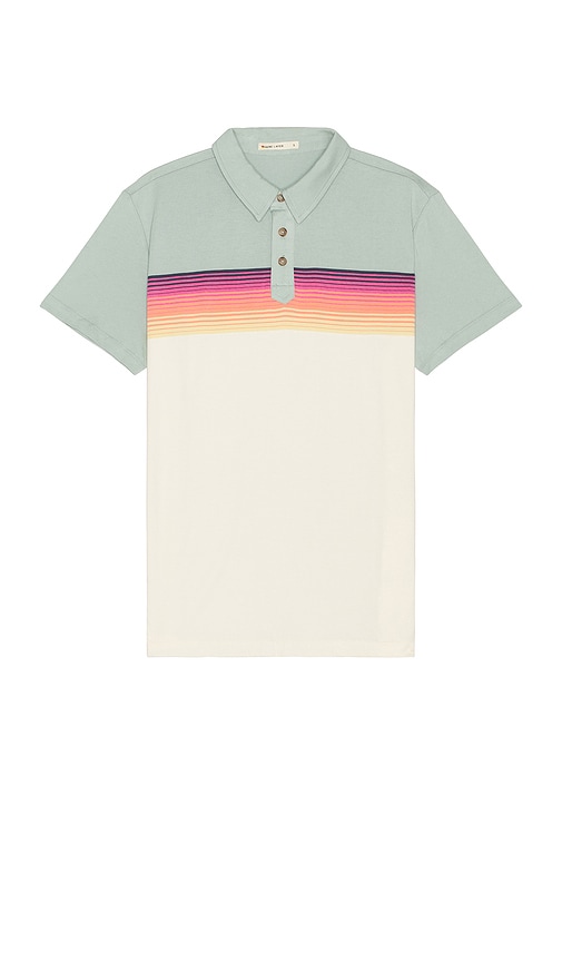 Shop Marine Layer Engineered Stripe Polo Shirt In Grey