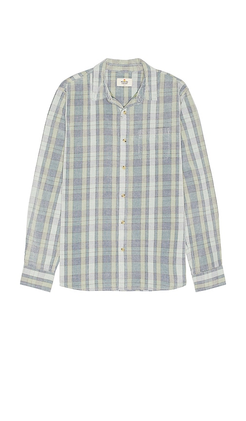 MARINE LAYER LIGHTWEIGHT PLAID CORD SHIRT 