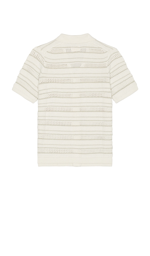 MARINE LAYER OPEN KNIT SWEATER BUTTON DOWN SHIRT