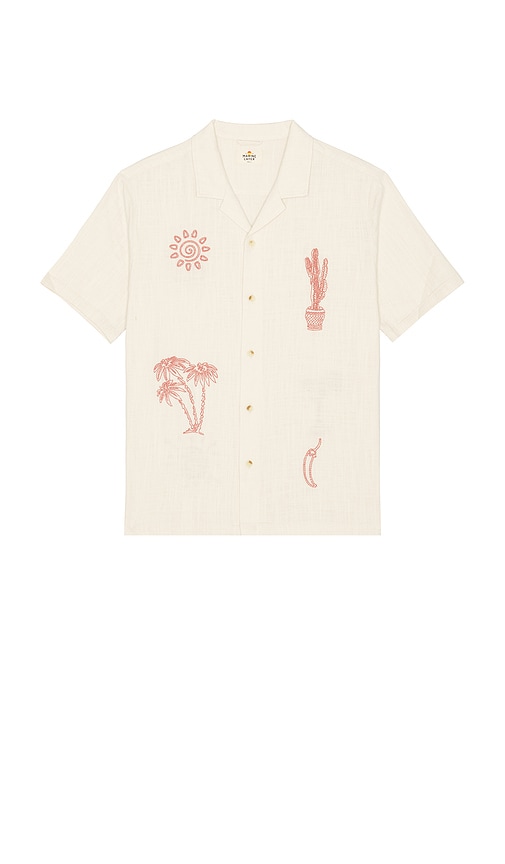 Embroidered Resort Shirt in Beige. - size L (also in M, S) - Marine Layer - Modalova