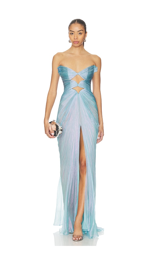 Maria Lucia Hohan Cassiopeia Maxi Dress In Blue