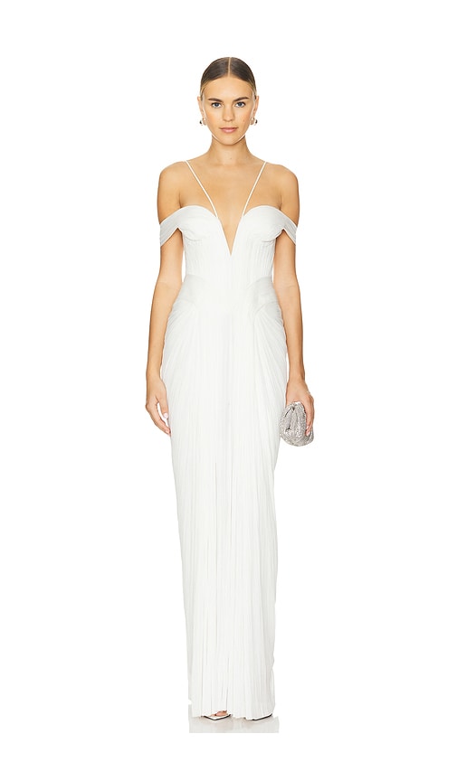 Shop Maria Lucia Hohan Camilla Gown In Pearl White