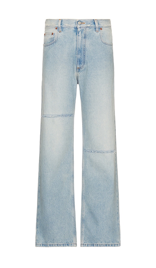 Shop Mm6 Maison Margiela 5 Pockets Jeans In 라이트 블루