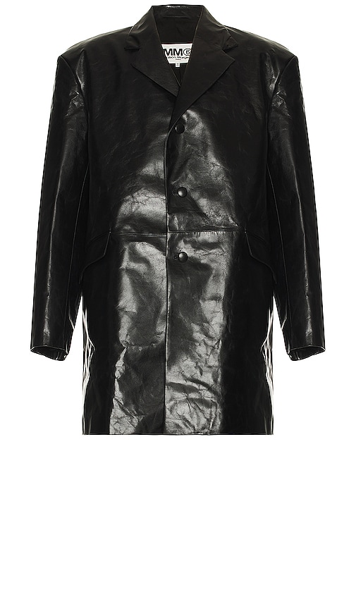 MM6 MAISON MARGIELA PAPER LEATHER COAT