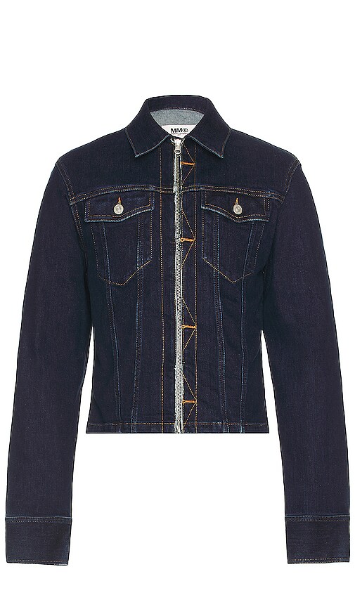 MM6 Maison Margiela Denim Jacket in Indigo | REVOLVE