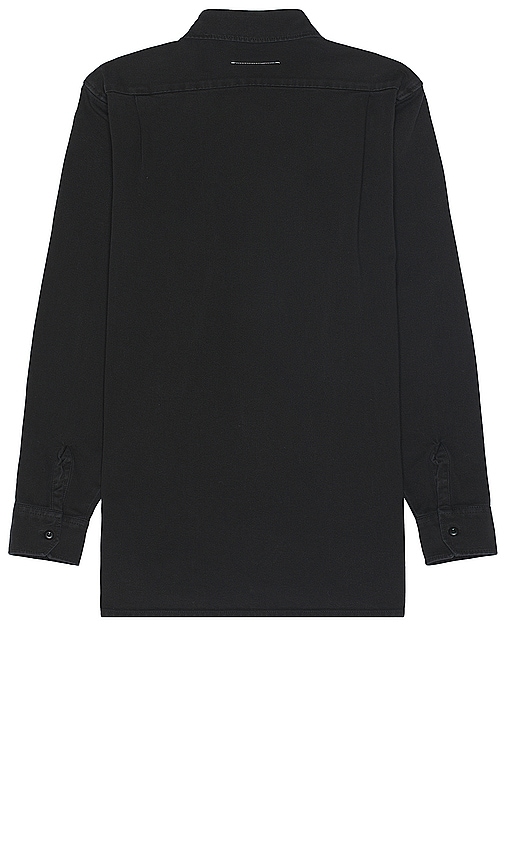 Shop Mm6 Maison Margiela Long Sleeve Shirt In 黑色