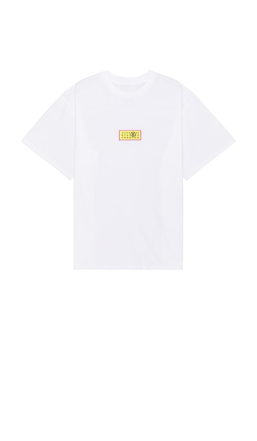 Shop Mm6 Maison Margiela T-shirt In 光纤白