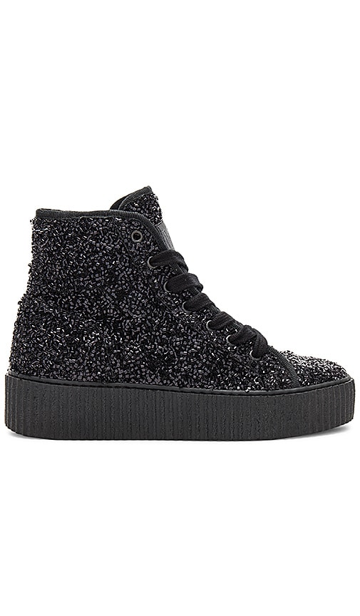 MM6 Maison Margiela Curly Hi Top Sneakers in Black