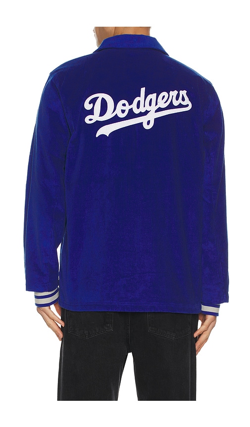 Mitchell & Ness MLB Dodgers Off The Bus Vintage Logo Corduroy Coaches Jacket