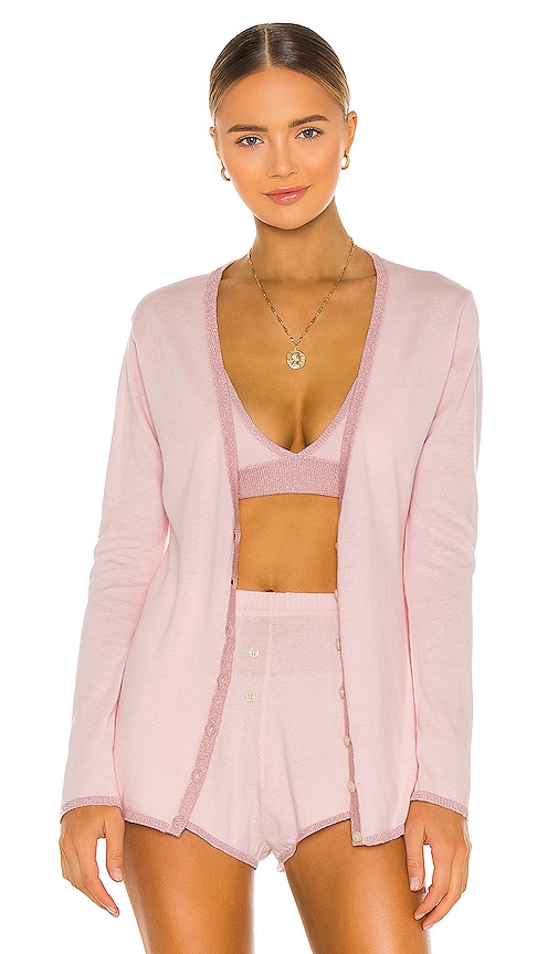 blush cashmere cardigan