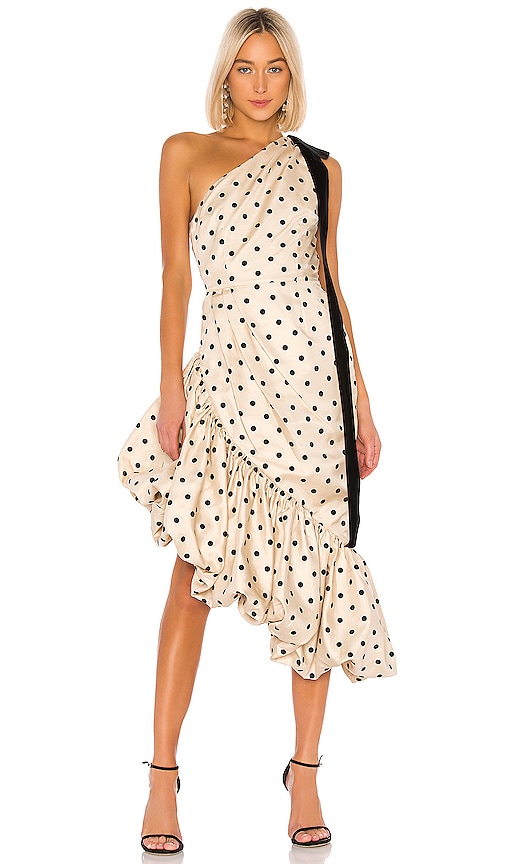 polka dot asymmetrical dress