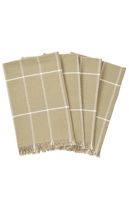 MINNA Grid Napkin in Sage