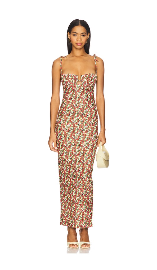 Petal Long Slip Dress in Red,Yellow. - size L (also in XS)
