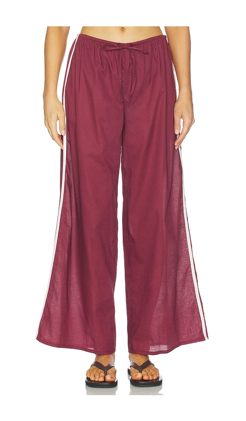Montce Sporty Wide Leg Pant In Brown