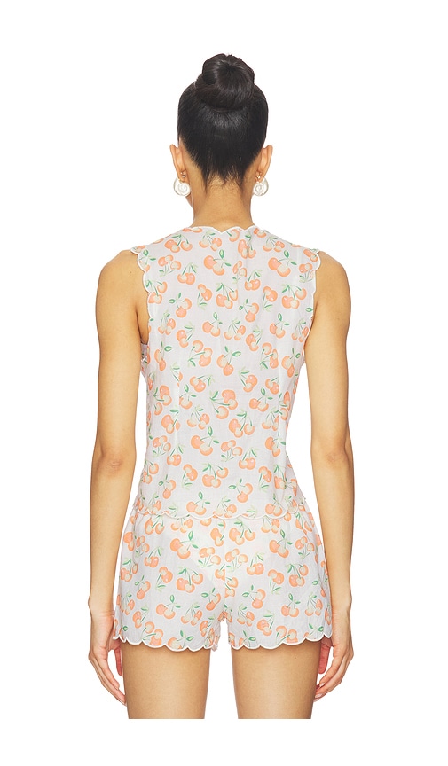  Montce Weste Mit Muschelsaum X Elsa Hosk Scalloped Vest In Cream. Größe S. Also In Xs, M, L, Xl. 